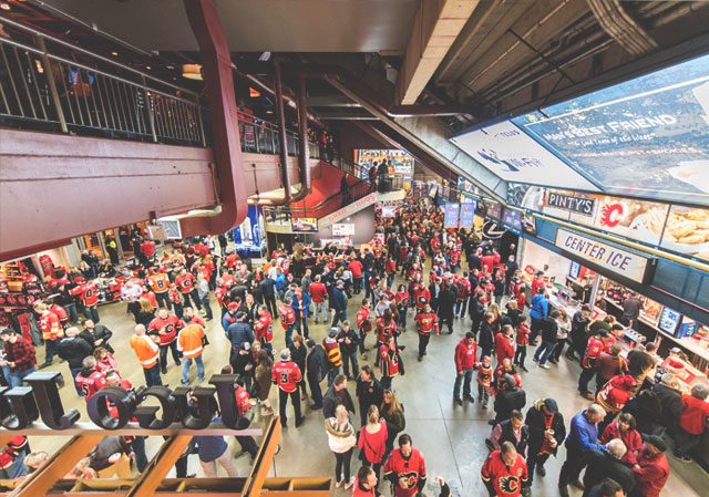 There is lots to explore on the concourse of the Scotiabank Saddledome.