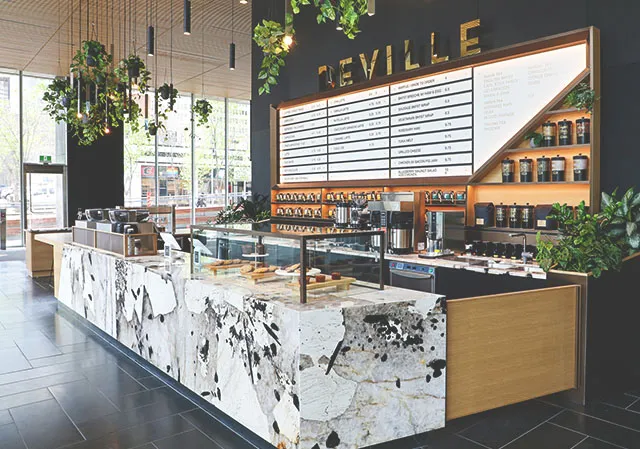 Deville Coffee counter located in the TELUS Sky building
