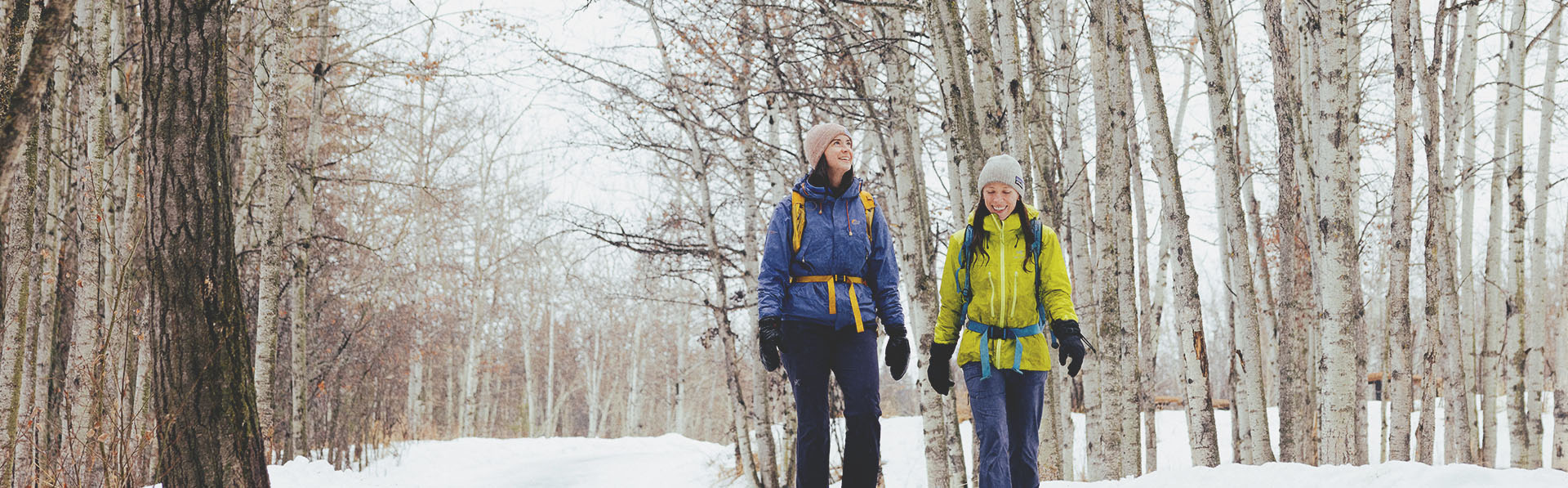 two girls hiking in Fish Creek Park Calgary