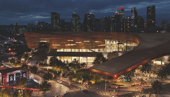 Rendering of Calgary's new BMO Event Centre