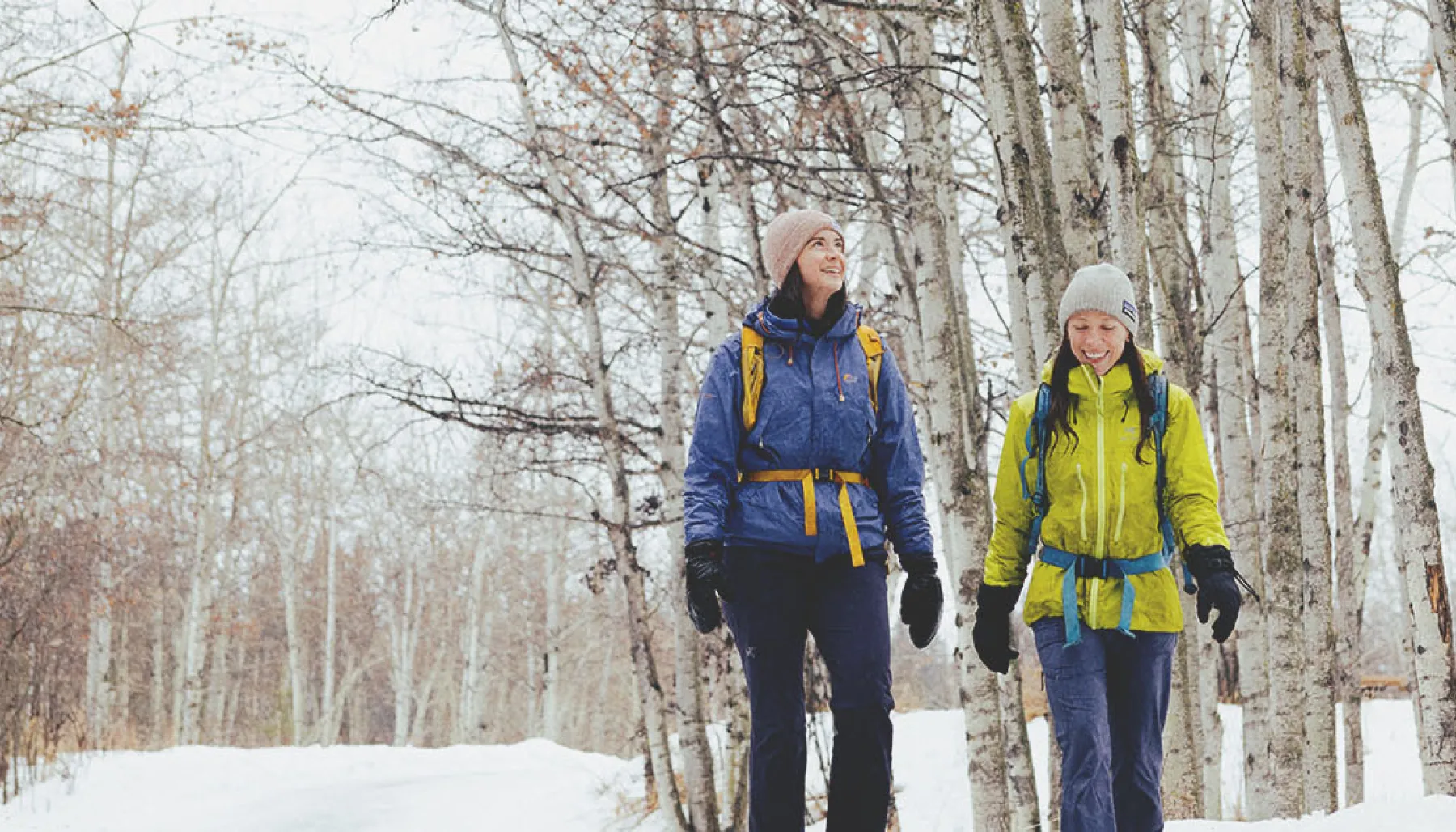 two girls hiking in Fish Creek Park Calgary