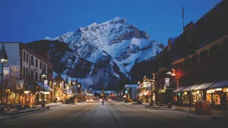 Banff Avenue at Night