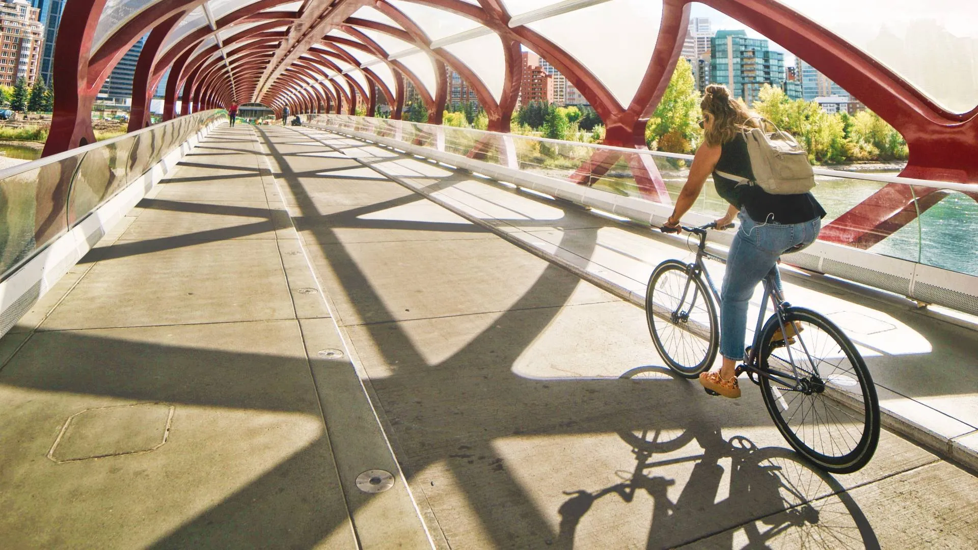 biking peace bridge