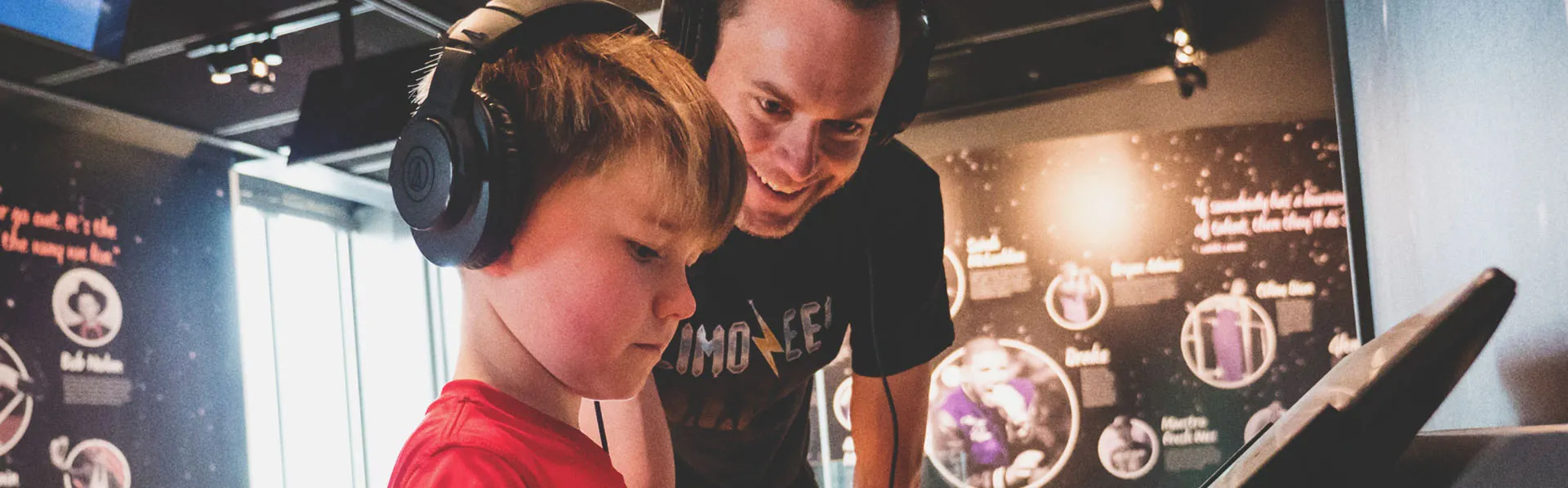 Father and Son at Studio Bell