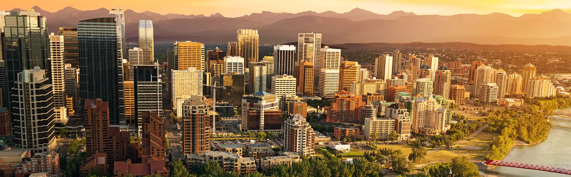 Calgary Skyline during Folk Fest