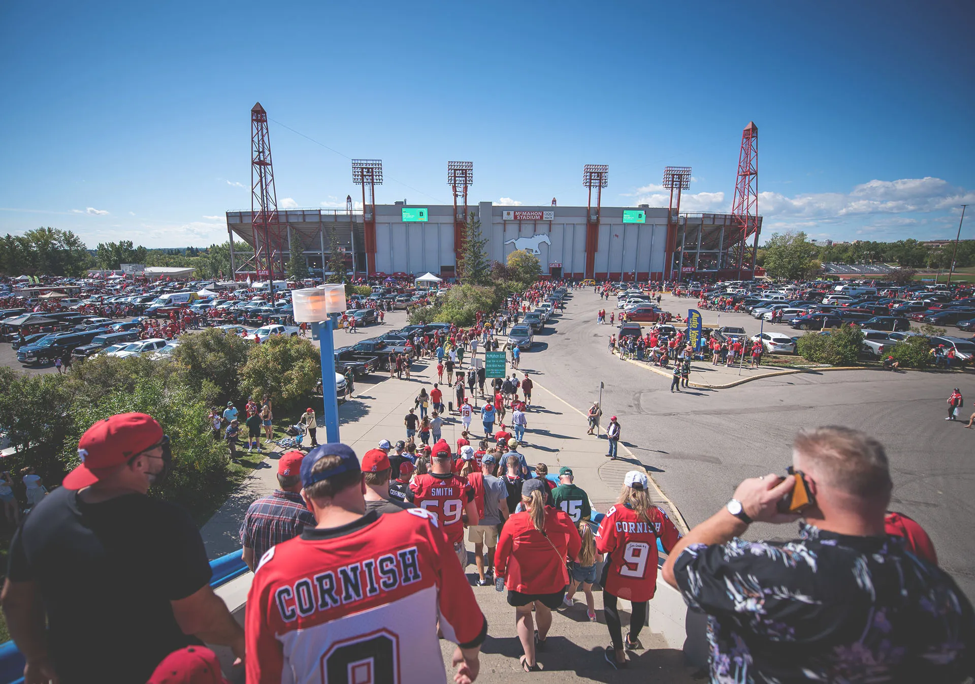 Pedestrian overpass near McMahon Stadium