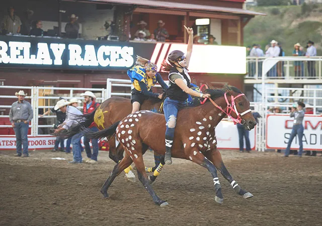 Relay Race Riders at the Calgary Stampede