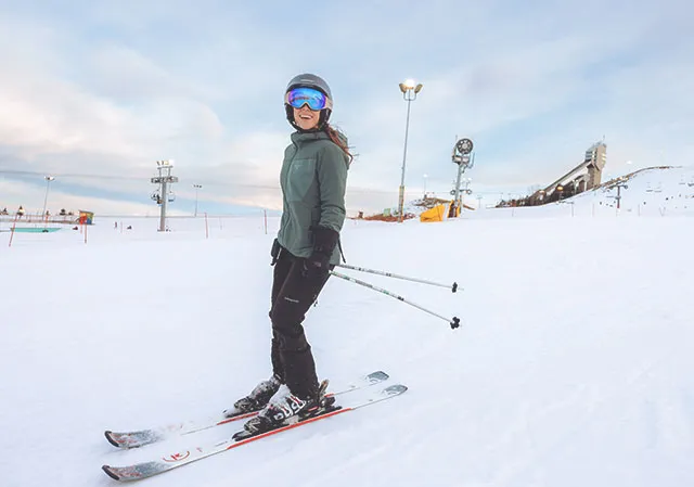 snow skiing at Winsport Calgary