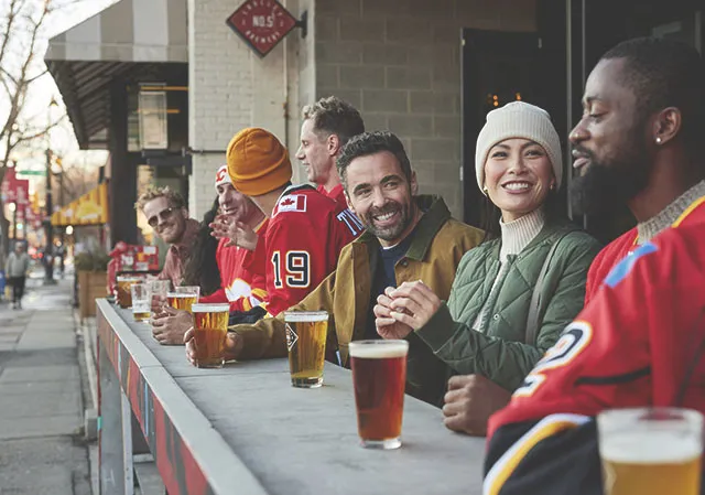 Patio season is a state of mind in Calgary, prepare for your next Flames game at Trolley 5 Brewpub. (Photo Credit: Colin Way)