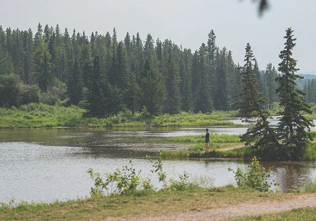 Fishing is one of the many outdoor pursuits made easy at McLean Creek Campground