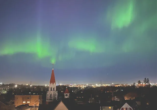 northern lights in Inglewood