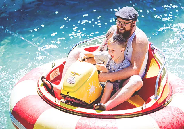 Bumper boats are the setting for many family memories